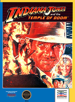 Carátula del juego Indiana Jones and the Temple of Doom (NES)