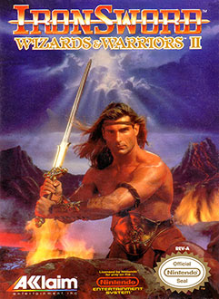 Carátula del juego IronSword Wizards & Warriors II (NES)