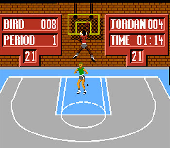Pantallazo del juego online Jordan vs Bird One on One (NES)