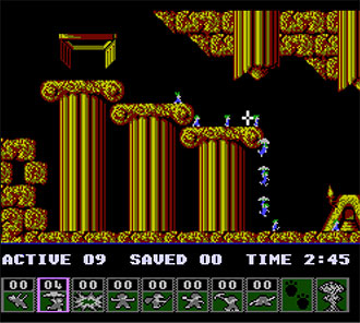 Pantallazo del juego online Lemmings (NES)