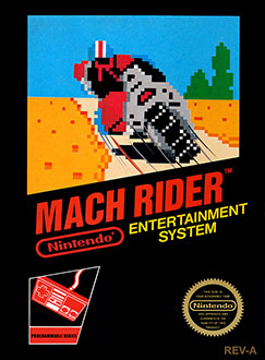 Carátula del juego Mach Rider (NES)