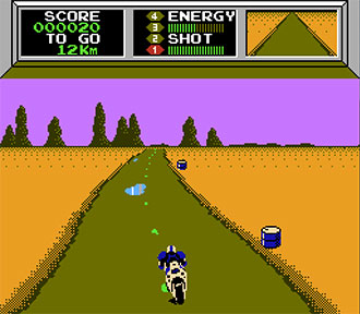 Pantallazo del juego online Mach Rider (NES)