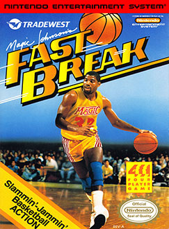 Carátula del juego Magic Johnson's Fast Break (NES)