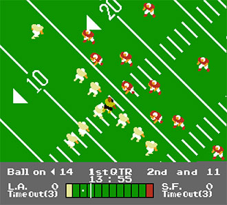 Pantallazo del juego online NES Play Action Football (NES)