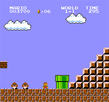 Pantallazo del juego online Super Mario Bros (NES)