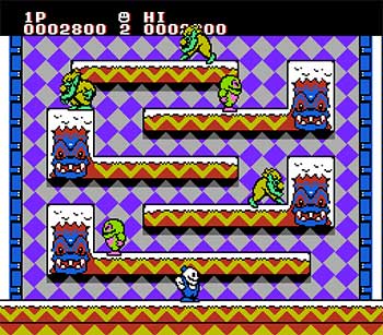 Pantallazo del juego online Snow Brothers (NES)