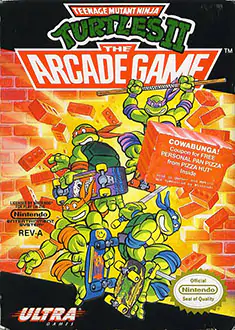 Portada de la descarga de Teenage Mutant Ninja Turtles II The Arcade Game