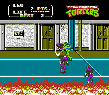 Pantallazo del juego online Teenage Mutant Ninja Turtles II The Arcade Game (NES)