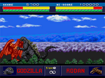 Pantallazo del juego online Godzilla (PC ENGINE CD)