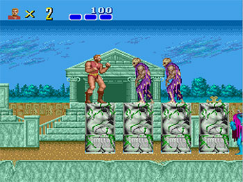 Pantallazo del juego online Altered Beast (PC ENGINE CD)