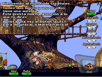 Pantallazo del juego online Creatures (PSX)