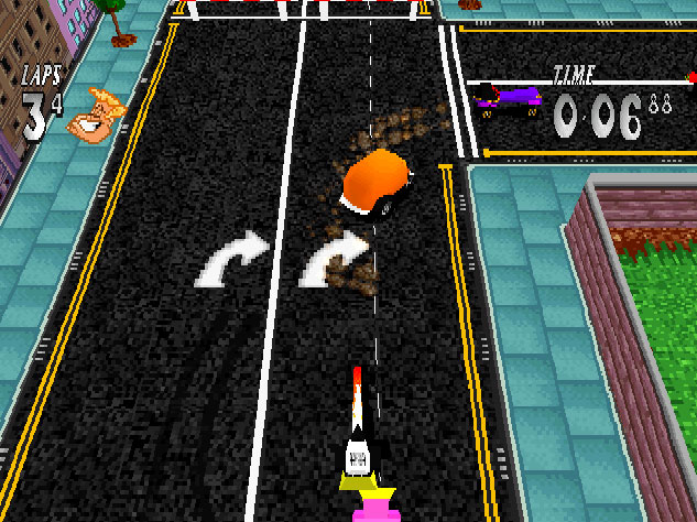 Pantallazo del juego online Dare Devil Derby 3D (PSX)