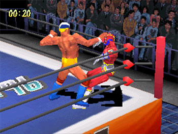 Pantallazo del juego online Fire ProWrestling Iron Slam '96 (PSX)