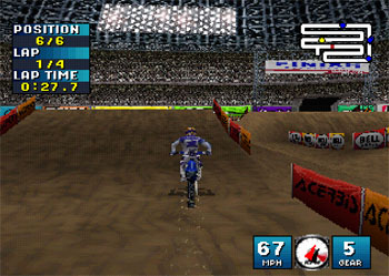 Pantallazo del juego online Jeremy McGrath Supercross 2000 (PSX)