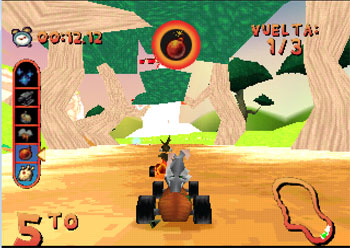 Pantallazo del juego online Looney Tunes Racing (PSX)