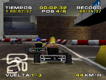 Pantallazo del juego online Michael Schumacher Racing World Kart 2002 (PSX)