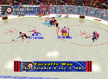 Pantallazo del juego online NHL Breakaway 98 (PSX)