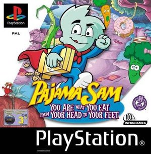 Carátula del juego Pajama Sam You are What you Eat from Your Head to Your Feet (PSX)