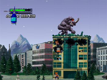 Pantallazo del juego online Rampage 2 Universal Tour (PSX)