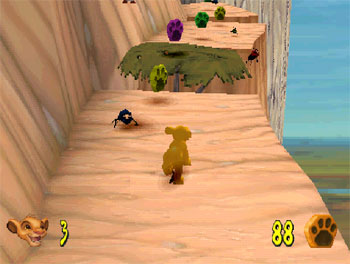 Pantallazo del juego online Disney's The Lion King Simba's Mighty Adventure (PSX)