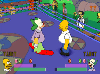 Pantallazo del juego online The Simpsons Wrestling (PSX)