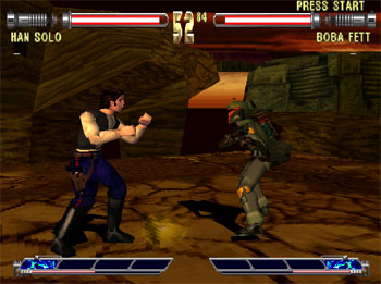 Pantallazo del juego online Star Wars Masters of Teras Kasi (PSX)