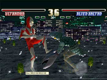 Pantallazo del juego online Ultraman Fighting Evolution (PSX)