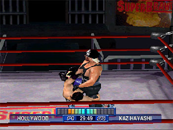Pantallazo del juego online WCW Mayhem (PSX)