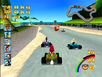 Pantallazo del juego online Woody Woodpecker Racing (PSX)