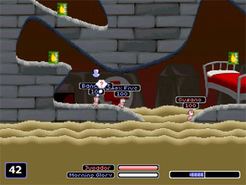 Pantallazo del juego online Worms world Party (PSX)