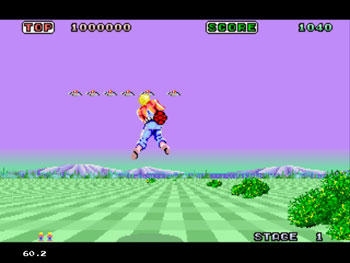 Pantallazo del juego online Space Harrier (Sega 32x)