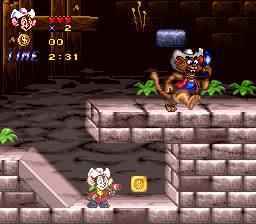 Pantallazo del juego online An American Tail Fievel Goes West (SNES)