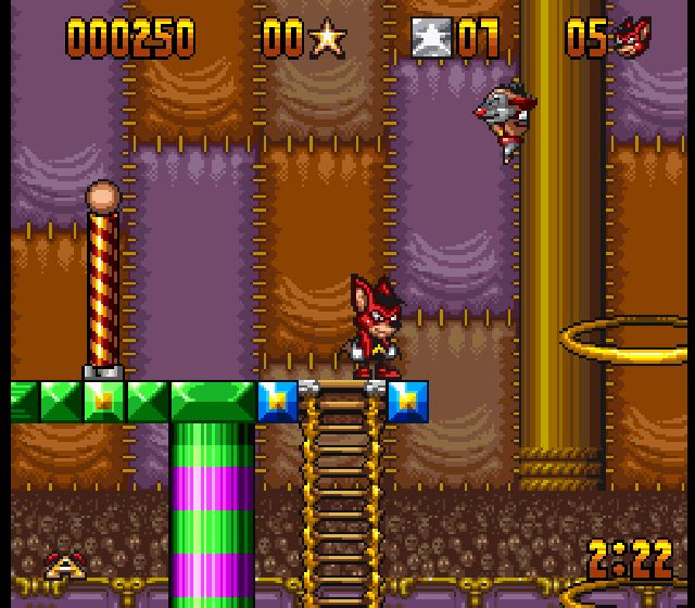 Pantallazo del juego online Aero the Acrobat (Snes)