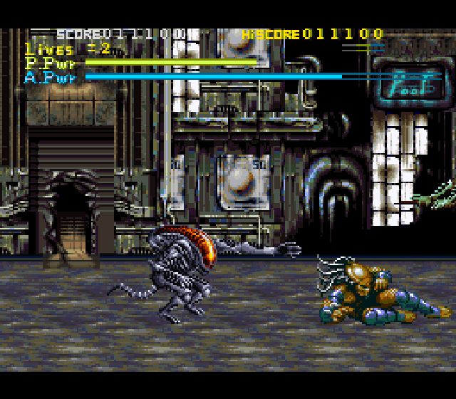 Pantallazo del juego online Alien vs Predator (Snes)