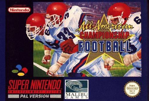 Carátula del juego All-American Championship Football (SNES)