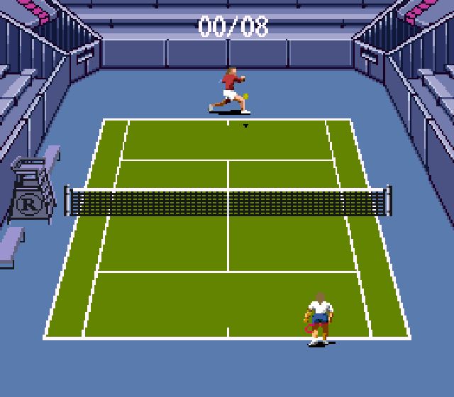 Pantallazo del juego online Andre Agassi Tennis (Snes)