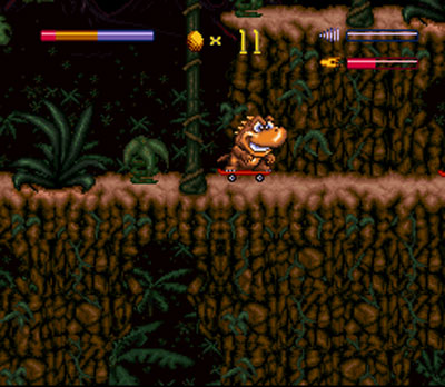 Pantallazo del juego online Baby T-Rex Sample Game (SNES)