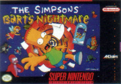 Carátula del juego The Simpsons Bart's Nightmare (Snes)