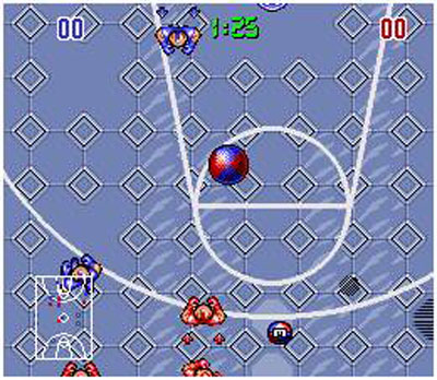 Pantallazo del juego online Bill Laimbeer's Combat Basketball (Snes)