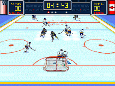 Pantallazo del juego online Brett Hull Hockey (Snes)