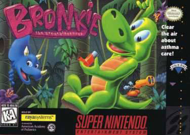 Carátula del juego Bronkie The Bronchiasaurus (Snes)