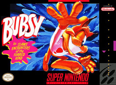 Carátula del juego Bubsy in Claws Encounters of the Furred Kind (Snes)