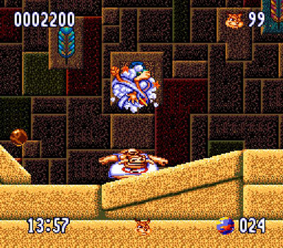 Pantallazo del juego online Bubsy II (Snes)