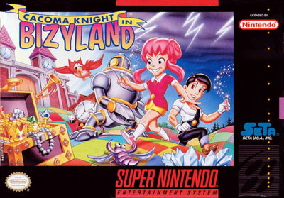 Carátula del juego Cacoma Knight in Bizyland (Snes)