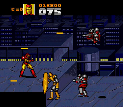 Pantallazo del juego online Captain America and The Avengers (Snes)