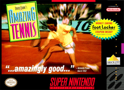 Carátula del juego David Crane's Amazing Tennis (Snes)