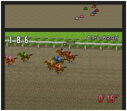 Pantallazo del juego online Derby Jockey Kishou e no Michi (SNES)