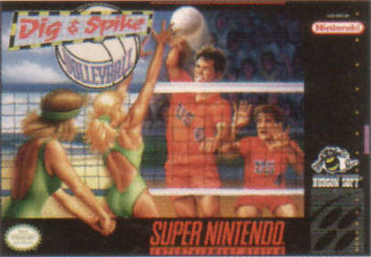 Carátula del juego Dig & Spike Volleyball (Snes)