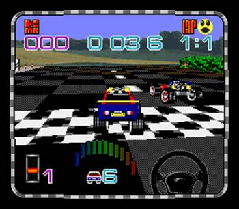 Pantallazo del juego online Dirt Racer (Snes)