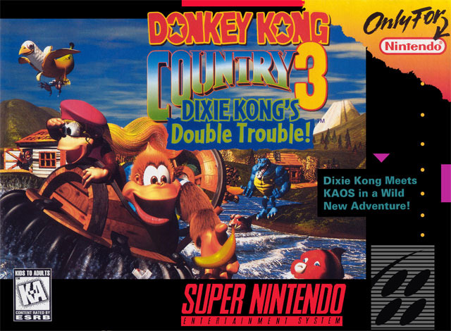 Carátula del juego Donkey Kong Country 3 Dixie Kong's Double Trouble (Snes)